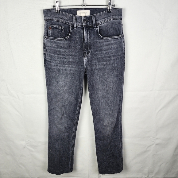 Lafayette 148 Midrise Black/Gray Straight Leg Jeans SIZE 27 - Picture 1 of 6